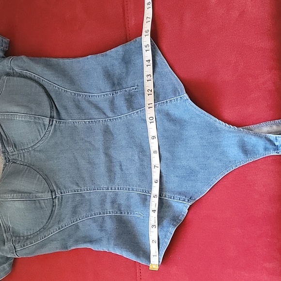 Blashe Short Sleeve Denim fitted top size L - Picture 15 of 16